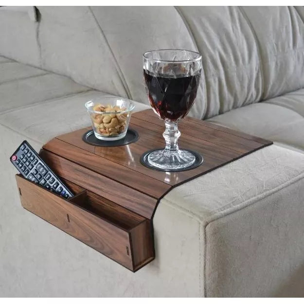 Suporte Porta Copos Com Porta Controle Braço Sofá Casa Moveis Decoração Sala