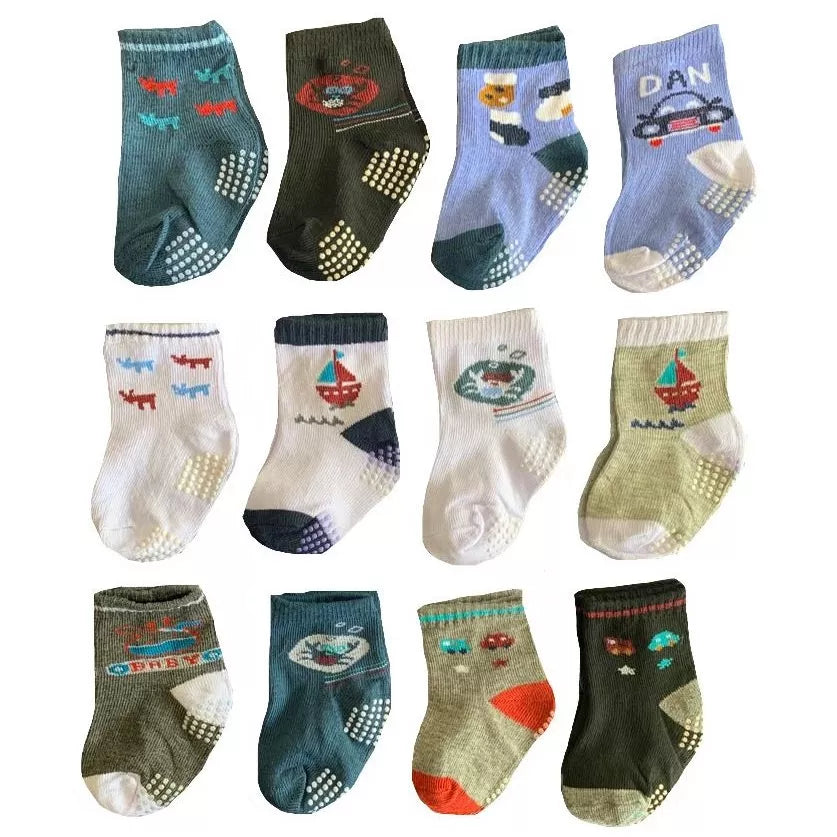 6 e 12 Pares de Meia Infantil Masculino