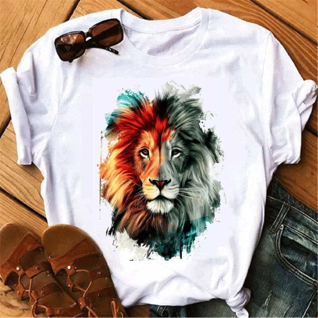 Camiseta T-shirt Feminina Blusa Leão de Judá - Estilosa