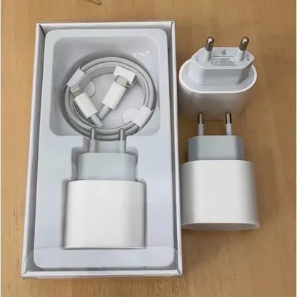 Kit Carregador De iPhone Fonte + Cabo Carregamento Rápido PD 20w
