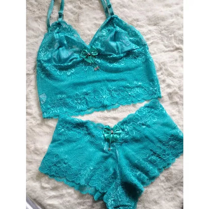 Conjunto espera marido com forro conjunto rendado Conjuntos cropt