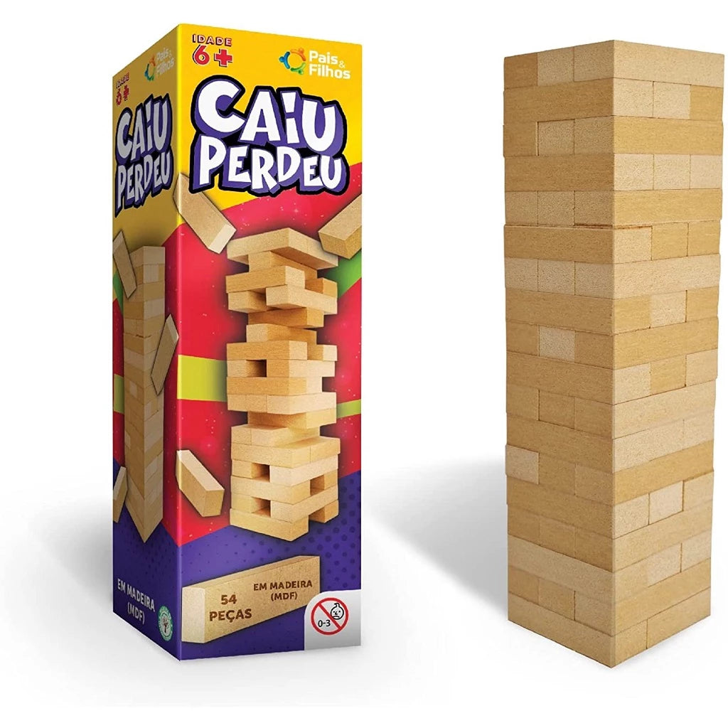 Jogo Caiu Perdeu Com 54 Peças 7460 Pais e Filhos