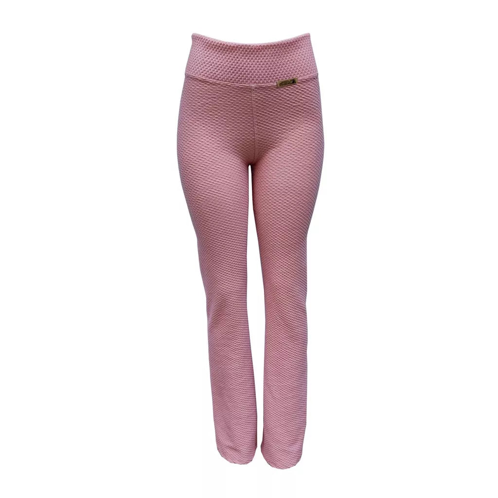 Calça Feminina Flare Bailarina Colmeia Casual