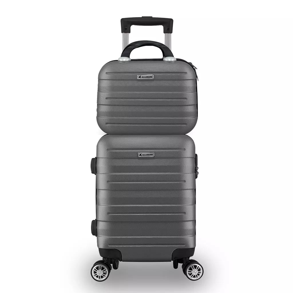 Kit Mala Bordo Viagem Frasqueira ANAC ABS Rígido Avião 45x30x20