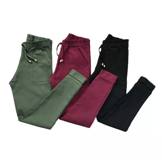 Calça Jogger Feminina Blogueirinha Cargo Luxuosa Bengaline