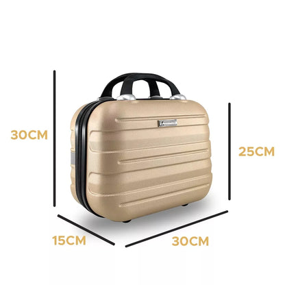 Kit Mala Bordo Viagem Frasqueira ANAC ABS Rígido Avião 45x30x20