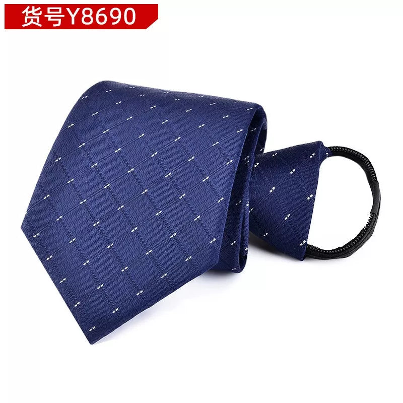 8CM Men's Zipper Tie Gravata Administrative Business Dress Groom Wedding Tie Gravatas Vestido de noite Festa Reunião Tie