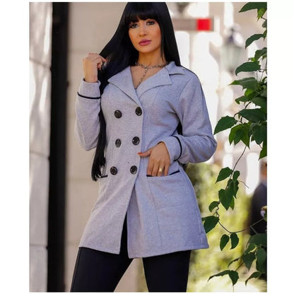 Casaco Sobretudo Moletom Lindo Feminino Moda Blogueira Inverno Frio Topp