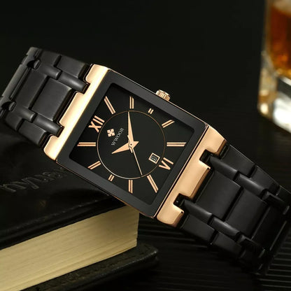 WWOOR Relógios Masculinos luxo prova da água aço inoxidável Esportivas original Caixa grátis - 8858