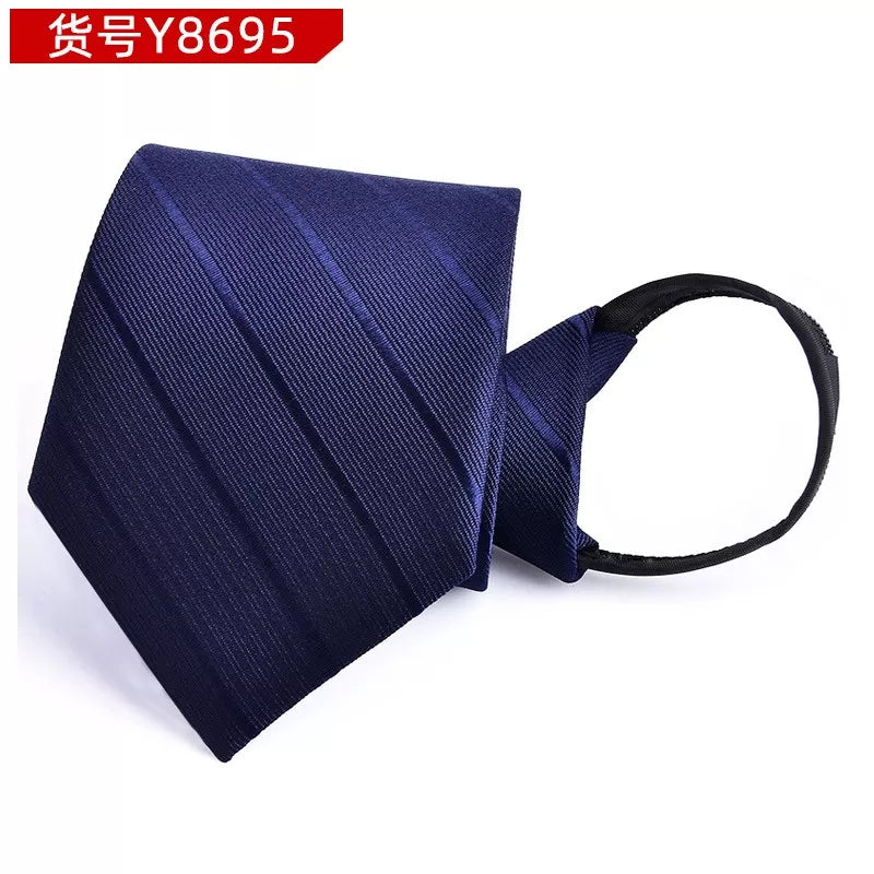 8CM Men's Zipper Tie Gravata Administrative Business Dress Groom Wedding Tie Gravatas Vestido de noite Festa Reunião Tie
