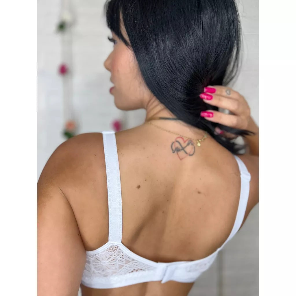 Sutiã de Amamentação com Bojo Soft Ayla - Bojo Confort com Renda.