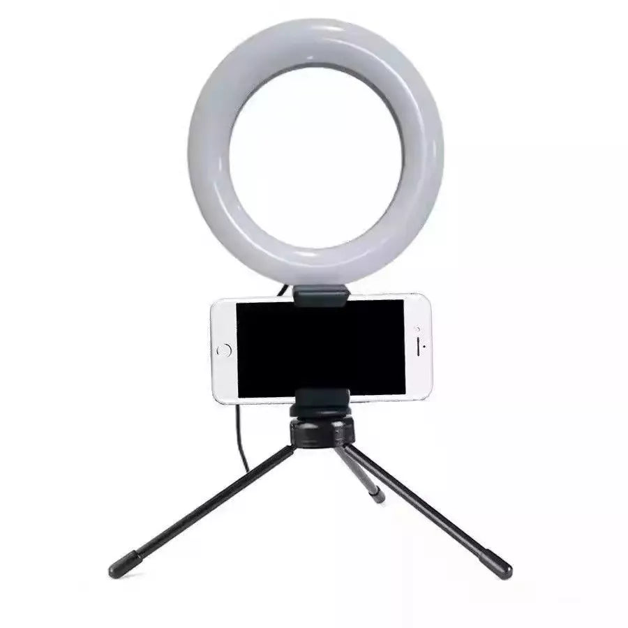 Ring Light de Mesa Blogueira Portátil Luminária De Led 6 Polegadas + Tripé De 16 Cm Right