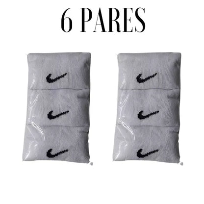 Kit 12 Meias ou 6 Pares de Meias Soquete curta algodão Masculinas e femininas Brancas