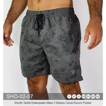 Bermuda Tactel Estampada Shorts Praia Verão