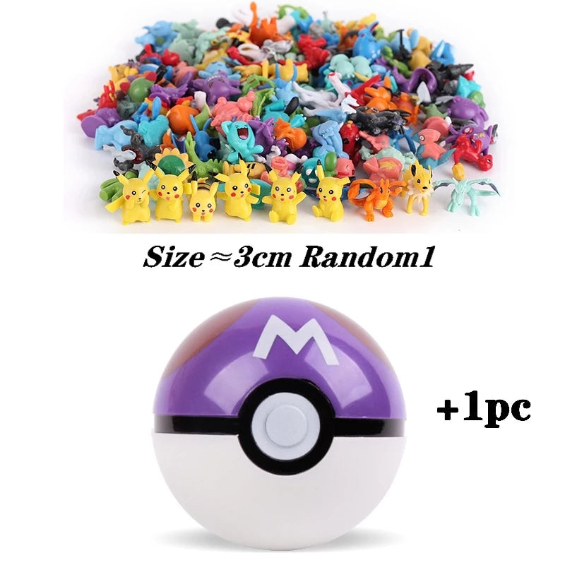 7 cm multicolorido pokémon bola pokémon de alta qualidade brinquedo figura 2-3 cm para crianças presente de aniversário