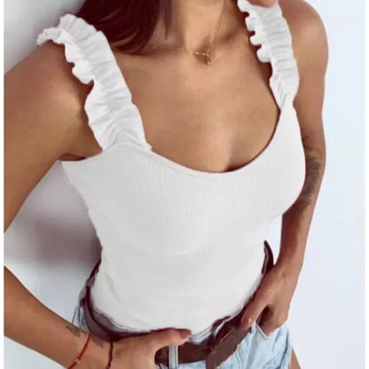 Blusinha Alcinha Franzida Canelada