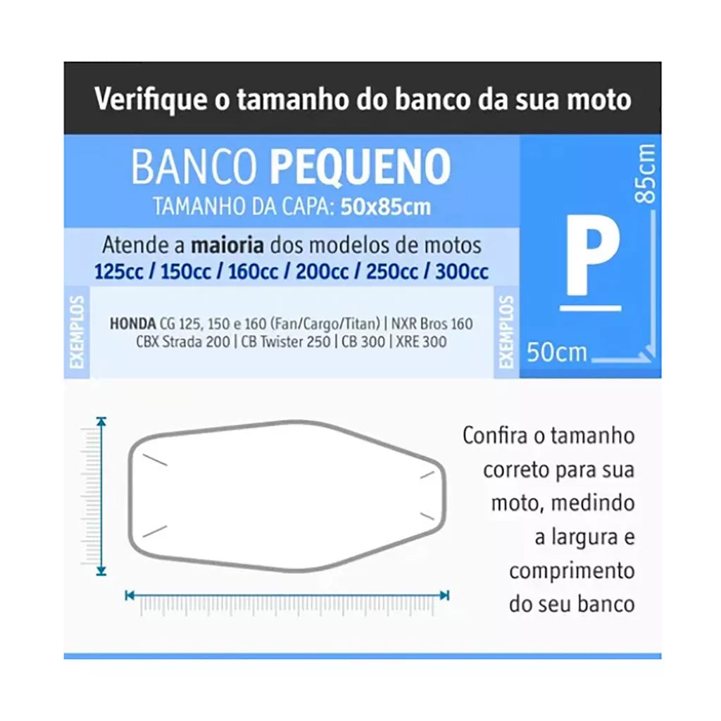 Capa Banco Emborrachada Titan Fan Bros Ybr Fazer Tornado Twister Lander Todas