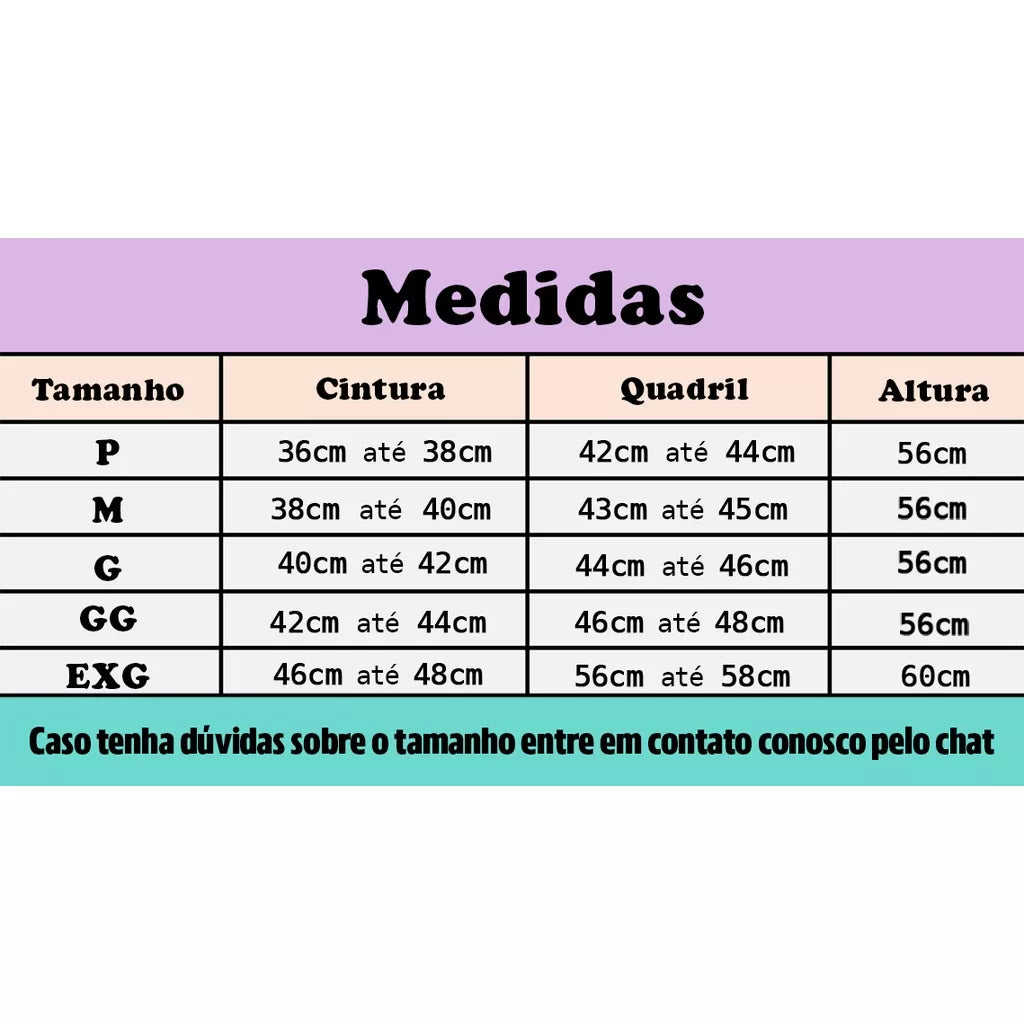 Saia Social Evangélica com Fivela Moda Secretária Feminina P M G GG EXG