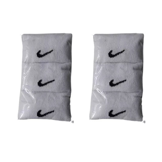 Kit 12 Meias ou 6 Pares de Meias Soquete curta algodão Masculinas e femininas Brancas