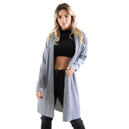 Cardigan Kimono Feminino Canelado