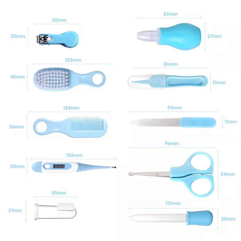 6/10 Pcs/Conjunto Recém Nascido Kit De Cuidados Com A Saúde Do Bebê Acessórios Cortador De Unha Escova De Tesoura