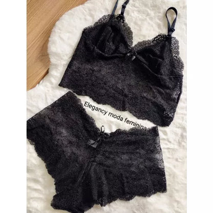 Conjunto espera marido com forro conjunto rendado Conjuntos cropt
