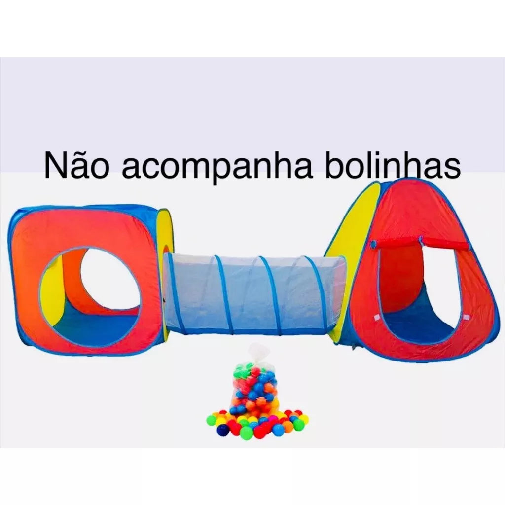 Toca Túnel 3 Em 1 Barraca Cabana Infantil + Menor preço