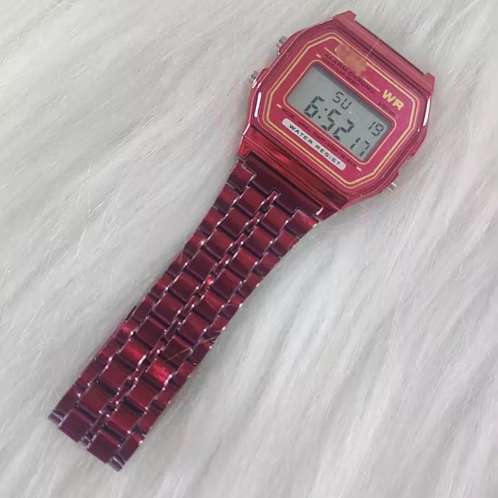 Relógio Retro Unissex masculino e feminino varias cores para pulso no máximo 20cm de circunferência