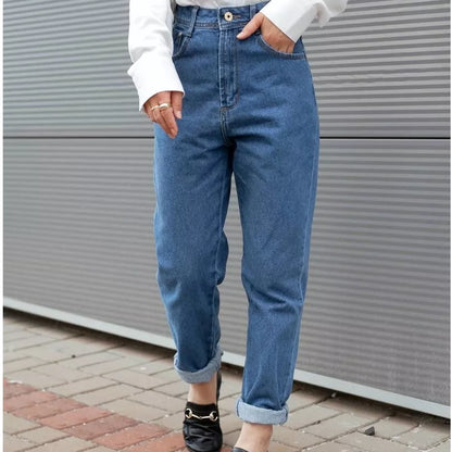 Calça mom jeans estilosa 100% algodão
