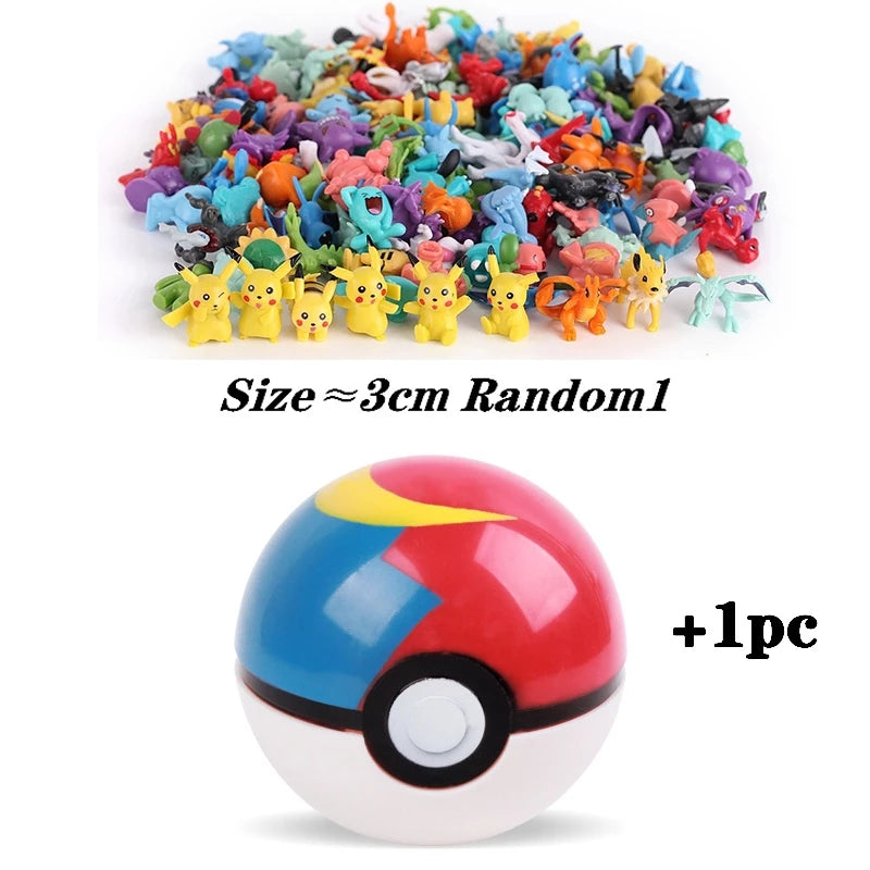 7 cm multicolorido pokémon bola pokémon de alta qualidade brinquedo figura 2-3 cm para crianças presente de aniversário