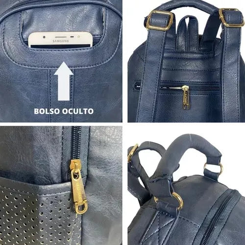 Mochila Bolsa Feminina GRANDE Escolar Trabalho Viagem Couro Sintéticos