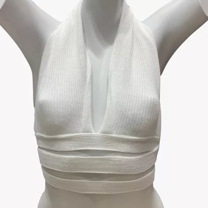 Blusa Top Cropped Faixa De Treino Sexy Tricô Multiformes Tomara Que Caia Verão 2023 Best
