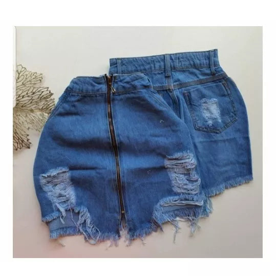 Saia Feminina Jeans Estilosa Promoção 2023