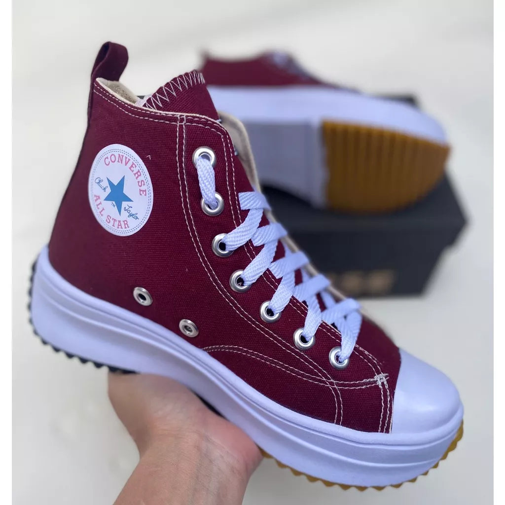 Tenis allstar botinha cano alto feminino plataforma