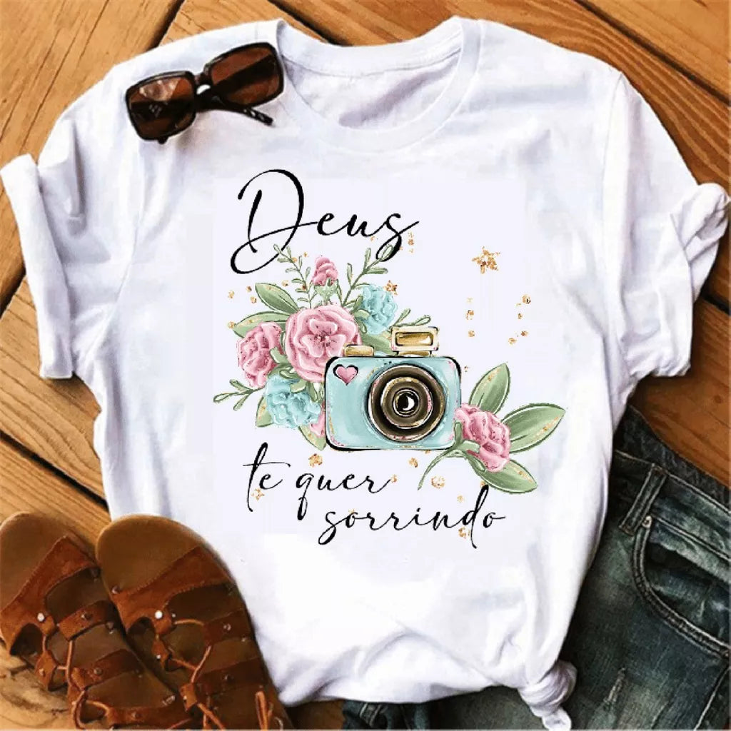 Camiseta T-shirt Feminina Blusa Leão de Judá - Estilosa