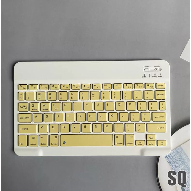 Conjunto De Mouse Sem Fio Bluetooth Teclado Colorido De 10 Polegadas Para Android/ios/iPad/Macaron/tablet