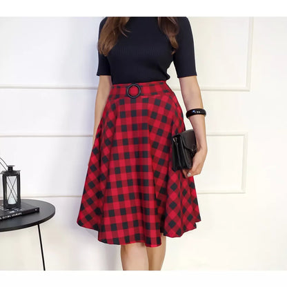 Saia Godê Midi Moda Evangélica Com Bolso e Fivela