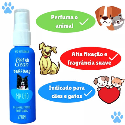 Perfume para Cachorro e Gato Pet Clean - 120 ml - Envio Imediato