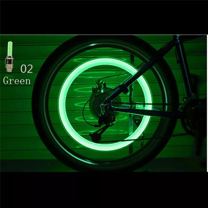 1pçs Lâmpada Led De Neon Luz Bicileta Carro Pneu Vedação De Tampas De Válvula