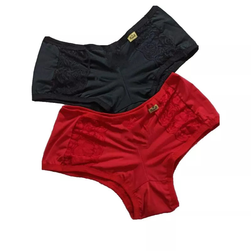 Kit 5 Calcinha Boxer - Calcinhas Box - Short Microfibra Detalhes em Renda Até o 46