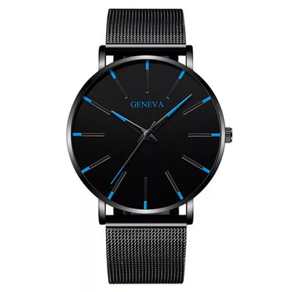 Relógio Masculino Ultra Fino De Aço Inoxidável Geneva