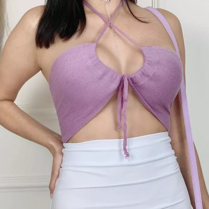 Blusa Top Cropped Faixa De Treino Sexy Tricô Multiformes Tomara Que Caia Verão 2023 Best