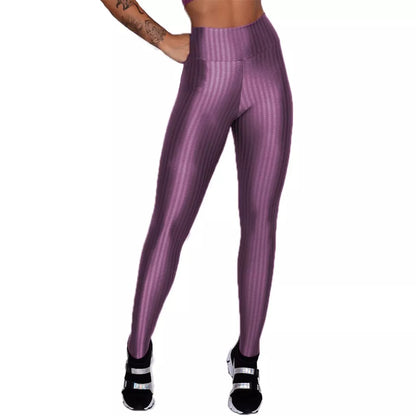 Calça Legging Poliamida, Ótimo Para Academia/ Cintura Alta - Tecido Brilhoso 3D