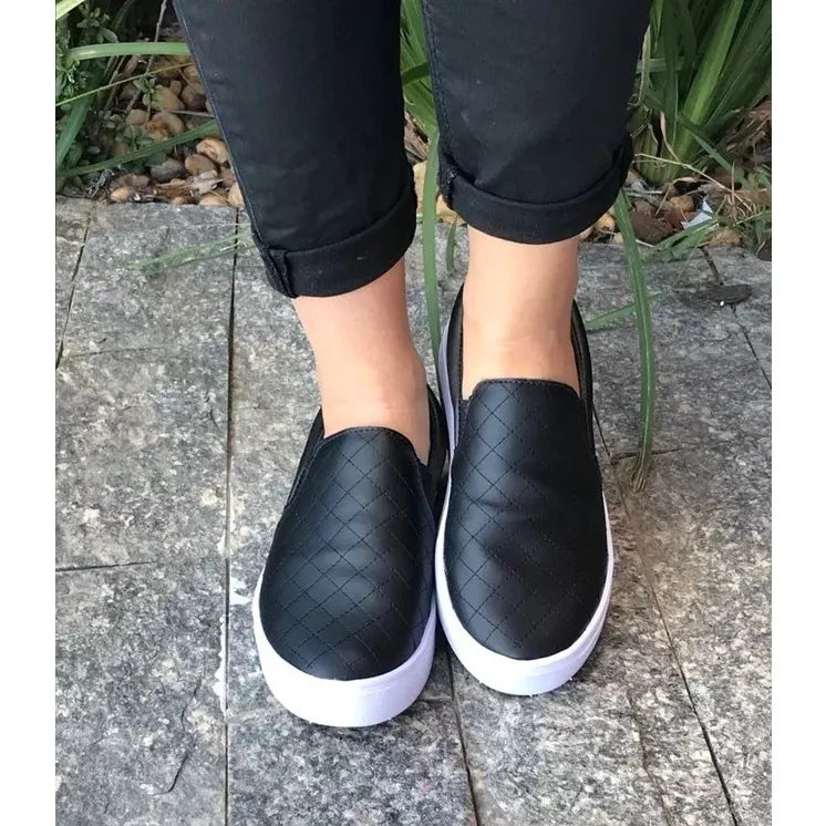 Tênis Feminino Sapatilha Moleca Slip On Iate Sem Cardaço Conforto Leve