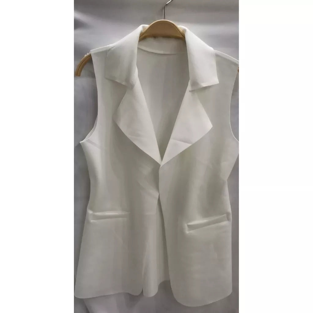 Max Colete Feminino Longo De Neoprene Moda Com Bolso Falso！