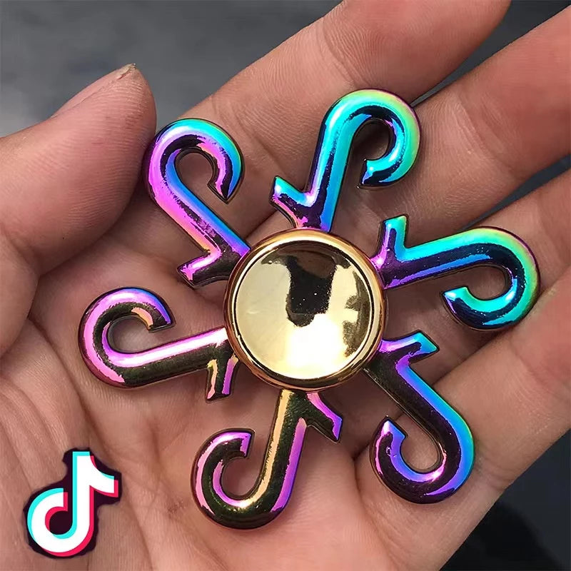 Novo Colorful Fit Spinner Zinc Alloy Decompression Toy Finger Metal Spinner Relieving Stress Effect