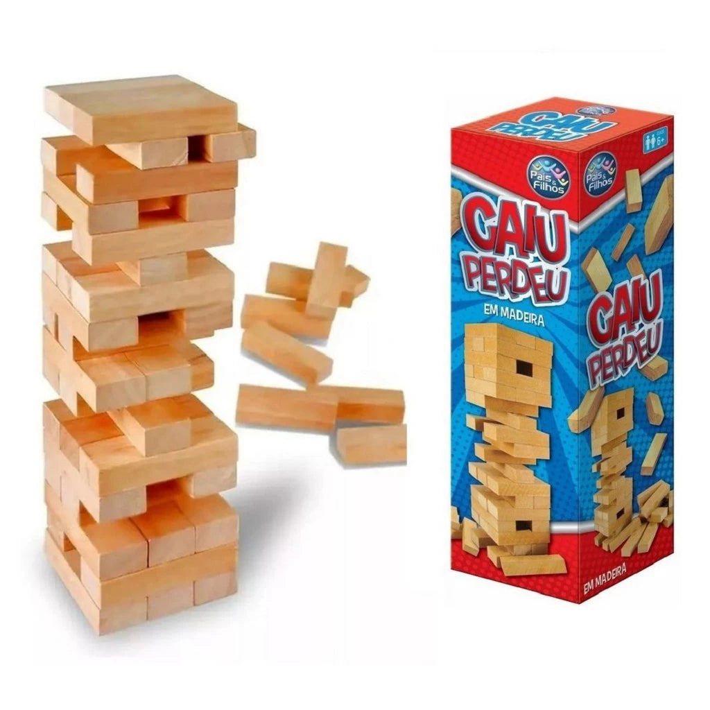 Jogo Caiu Perdeu Com 54 Peças 7460 Pais e Filhos