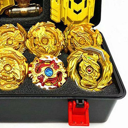 8pçs Beyblade Gyro Burst Dourado Com Lançador Portátil