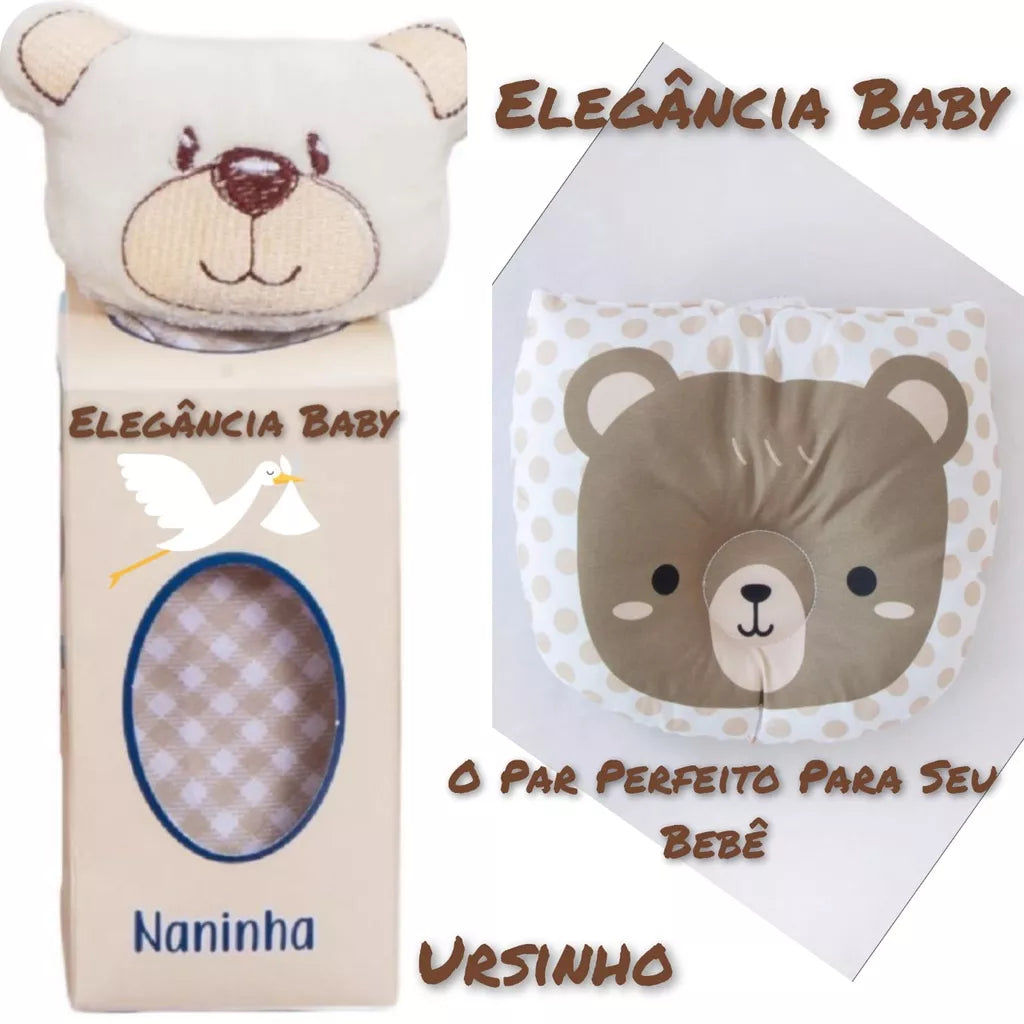 Naninha  Para Bebê E Travesseirinho Anatômico - Apoio De Cabeça