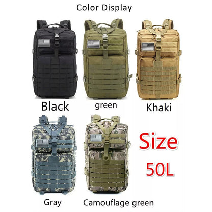 30L/50L 1000d Camo Saco Dos Homens Mochila Saco Fora Saco De Acampamento À Prova D 'Água Caça Mochila